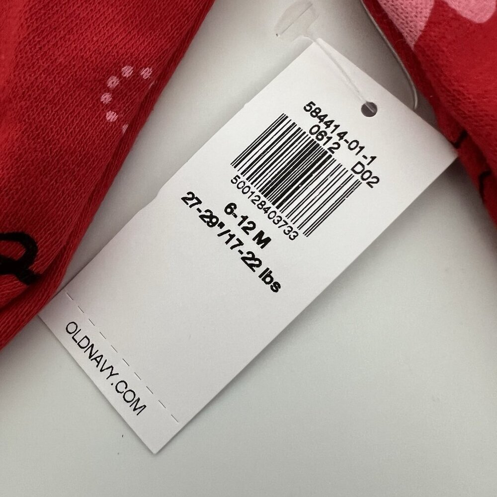 Old Navy Sweet Baby Girl Valentine Long Sleeve Sweater Romper Bodysuit 6-12 m - Picture 7 of 8